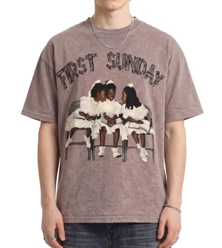 Christian T-Shirts for Men, Y2K Graphic Tees Shirt Unisex - color: Khaki, size: X-Large