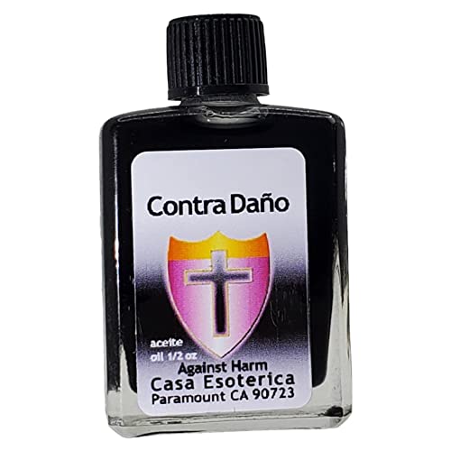 Against Harm Oil (Contra Dano Aceite) Spiritual Anointing Oil by CASA ESOTERICA MAGICK SPACE - Protection Spell - Shield from Negative Energy & Threats-0.5 FL OZ (1 Pack)