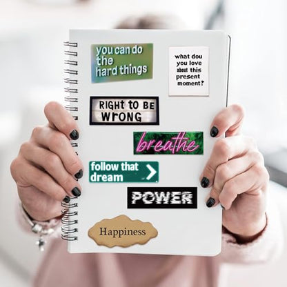 50PCS Motivational Quote Stickers, Inspirational Scrapbook Stickers - style: Contemporary