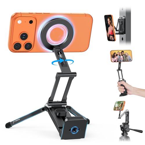 OMOTON TP02 360°Rotating for MagSafe Tripod, Upgrade with 1/4" Screw, Arca - color: 7-Black Pro