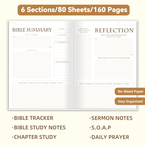 XKDOUS Leather 8.6" Bible Study Journal, Bible Notebook for Women, Purple - color: Gray Purple