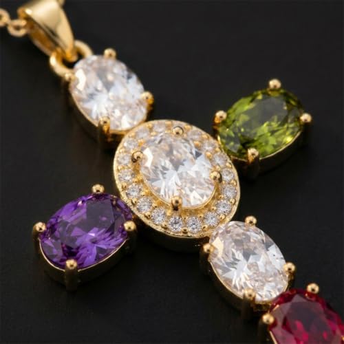 Colorful Crystal Rainbow Symbol Pendant Alloy Clavicle Necklace - color: Colorful2