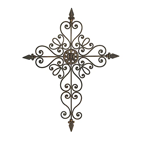 Retrome 27" H Metal Cross Wall Decor, Arrow Accents, Bronze………