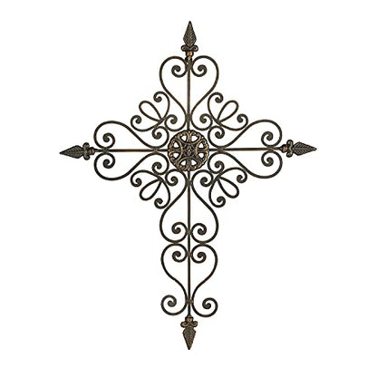 Retrome 27" H Metal Cross Wall Decor, Arrow Accents, Bronze………