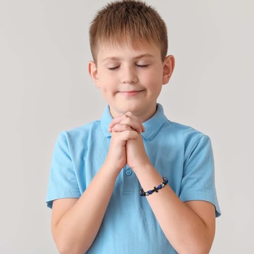 Cross Bracelet for Boys Baptism Confirmation First Communion Gifts - color: First Communion