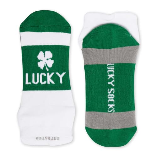 Gone For a Run Motivational Ankle Running Socks - Affirmation Runners Gifts - color: Lucky Socks (Green)