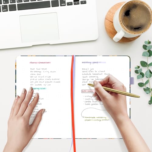 &And Per Se Dotted Journal Notebook, A5 Hardcover Aesthetic Dotted Notebook – 160 Pages 100gsm Thick Dot Grid Paper, 3 Sticker Sheets – Gift-Ready Journaling Kit for Women (Garden Flowers) - color: g.Garden Flowers, style: Dotted with Pattern