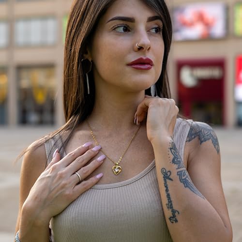 SERASAR Premium Necklace Women| 316L Stainless-Steel | 18 Carat - color: Gold, style: Emotion