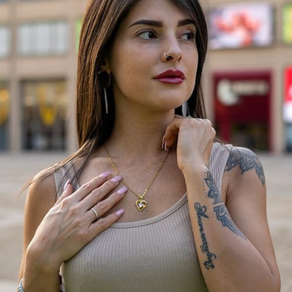 SERASAR Premium Necklace Women| 316L Stainless-Steel | 18 Carat - color: Gold, style: Emotion