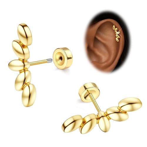 JeryWe Cartilage Earrings for Women Hypoallergenic Helix Piercing Jewelry - color: F:cluster-14k gold filled