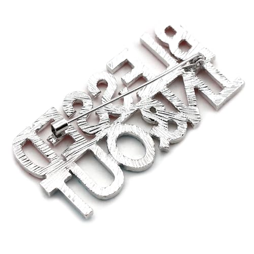 Blessed in & Out Bible Verse Words Letters Christian Brooch Pin