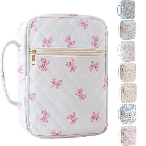 Bible Cover for Women (Pink Bow, Large) - color: A3 Pink Bow
