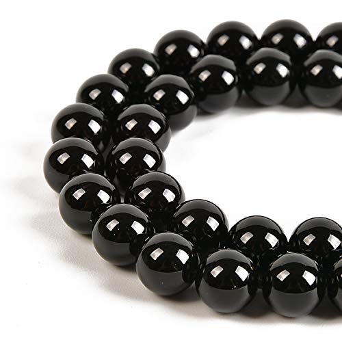 60pcs 6mm Natural Black Onyx Gemstone Round Spacer Loose Stone Beads for Jewelry Making 15.5" 1 Strand (Black Onyx, 6mm 60Beads) - color: Black Onyx, size: 6mm 60Beads