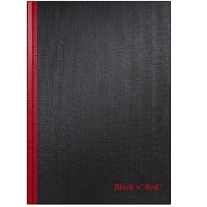 Black n' Red Notebooks, Business Journals, 3 Pack, 11-3/4" x 8-1/4", 96 Sheets, Ruled, Optik Paper, Hardcover, Casebound, Black (400123487) - size: 3 Pack, style: Large