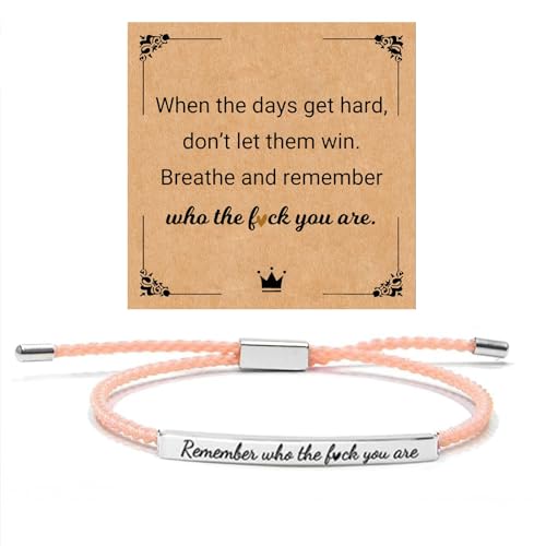 God is in Control Leather Bracelet, Stainless Steel Christian Faith Braided Engraved Bar Bracelets Self Worth Motivation Bracelet Inspirational Friendship Jewelry for Men Women - color: Remember Pink&Silver