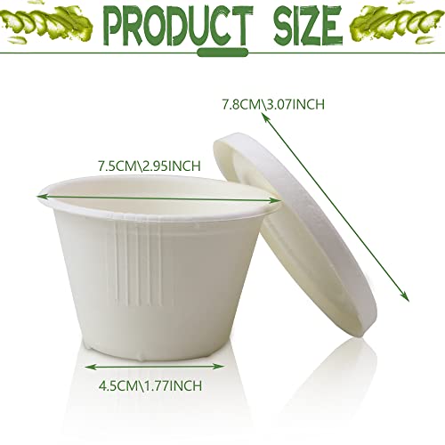 Vmiapxo 100-Pack 4 oz Disposable Paper Cups with Lids, White - color: White