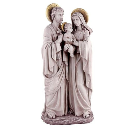 Avalon Gallery Garden Statue - Mary Joseph & Jesus Stone-Resin Devotional Sculpture, 25.5”H, Holy Family