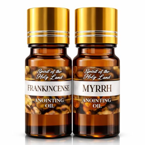 Biblical Myrrh & Frankincense Anointing Oil from Jerusalem 2 Bottles x 10ml
