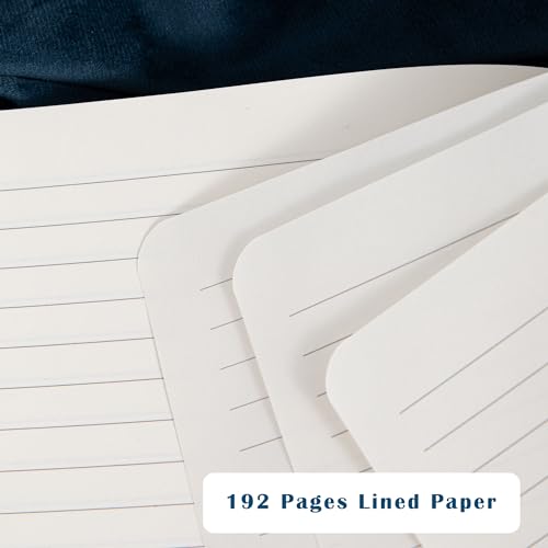 B5 Hardcover Journal for Women & Men -Butterfly Aesthetic Lined Notebook - color: Blue