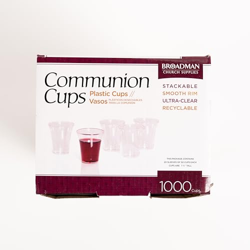 Broadman Plastic, Disposable, Recyclable Communion Cups, 2000 Count