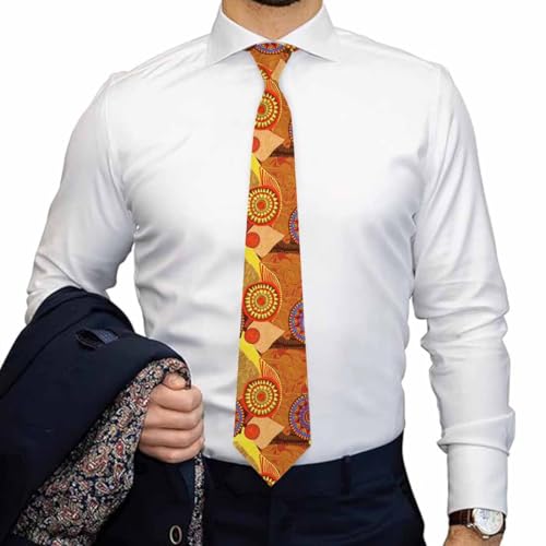 funny Ties for Men Business Novelty Men's Neckties for Festival Holiday Party Valentine's Day Wedding Christmas - color: African Ethnic Style