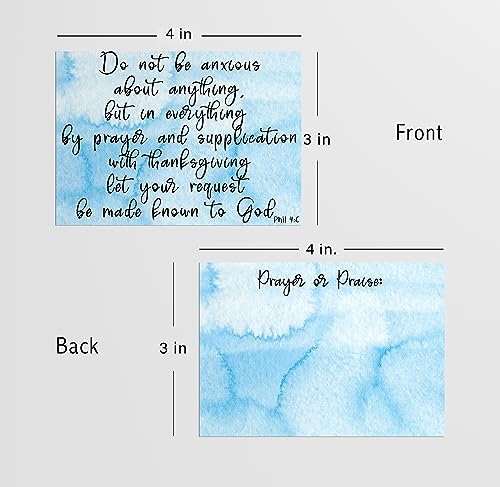 Red Door Inspirations Prayer Request and Praise Cards 3x4 inch - Pack of 50 - Made in the USA! (Blue Prayer Request Praise Cards)