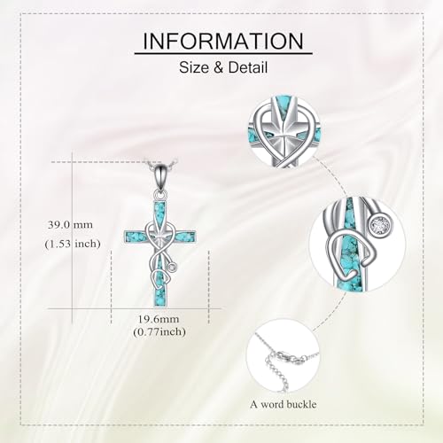 ONEFINITY Cross Necklace 925 Sterling Silver Cross Pendant Religious Jewelry Gifts - style: Nurse Cross Necklaces