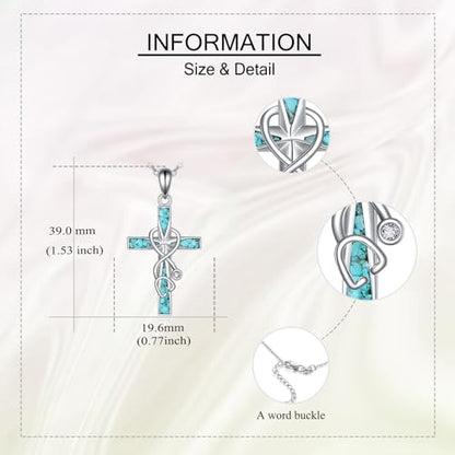 ONEFINITY Cross Necklace 925 Sterling Silver Cross Pendant Religious Jewelry Gifts - style: Nurse Cross Necklaces