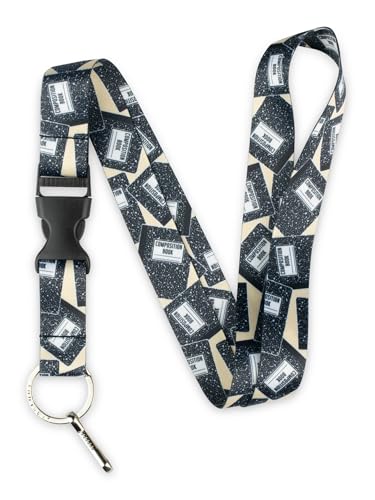 Limeloot Lanyard – Soft Neck Lanyard with Quick Release & Key Ring – ID Badge Holder & Keychain Lanyard for Men & Women - color: Notebook