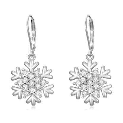 Dorunmo 925 Sterling Silver Dangle Drop Earrings for Women Holiday Earrings Hypoallergenic Halloween Christmas Jewelry Festival Gifts for Women - style: Christmas-Snowflake-03