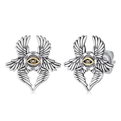 Seraphim Earrings Sterling Silver, Seraphim Biblically Accurate Angels Earrings Christian Angel Gifts for Men