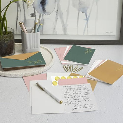 ZICOTO Beautiful Thank You Cards Set of 30 With Envelopes and Stickers - color: Bold