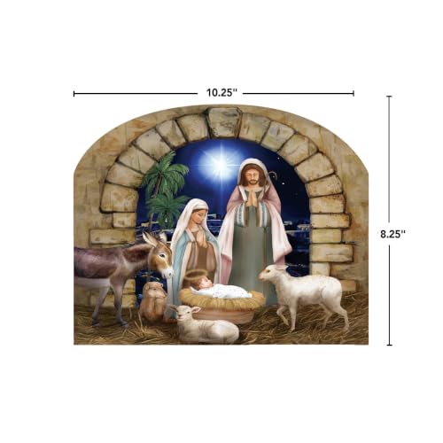 Briarwood Lane Christmas Art Sign 8.25x10.25 Away in a Manger - color: Away Manger