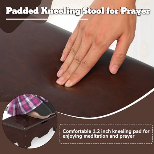 Kneelers for Praying, Wooden Prayer Kneeler Bench with Storage