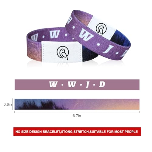 NFC Bible Verse Bracelets, Fantasy Violet - color: WWJD