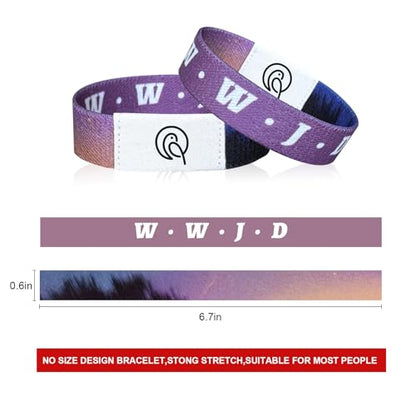 NFC Bible Verse Bracelets, Fantasy Violet - color: WWJD