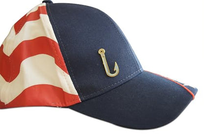 Novel Merk Fish Hook – Gone Fishing Lapel Pin, Hat Pin & Tie Tack Set - with Clutch Back 3 Piece