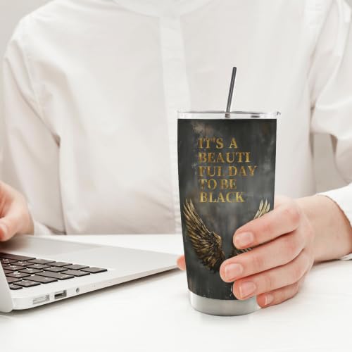 Inspirational Black Women Gifts 20oz Travel Coffee Mug Tumbler - color: black3