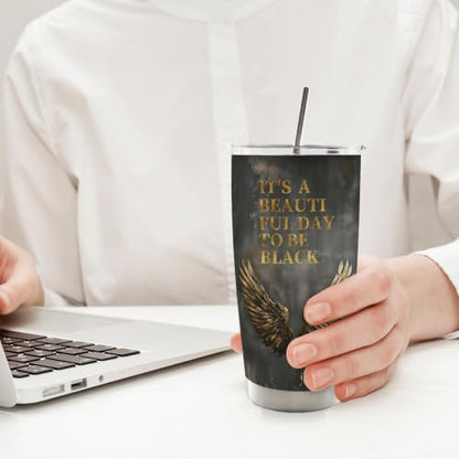 Inspirational Black Women Gifts 20oz Travel Coffee Mug Tumbler - color: black3