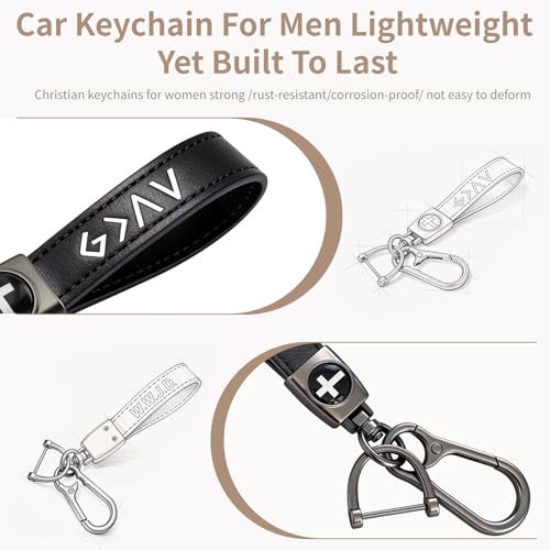Christian Cross Keychain for Men and Women Faith Gift for Dad/Son/Husband/Loves/Friends on Christmas/Easter