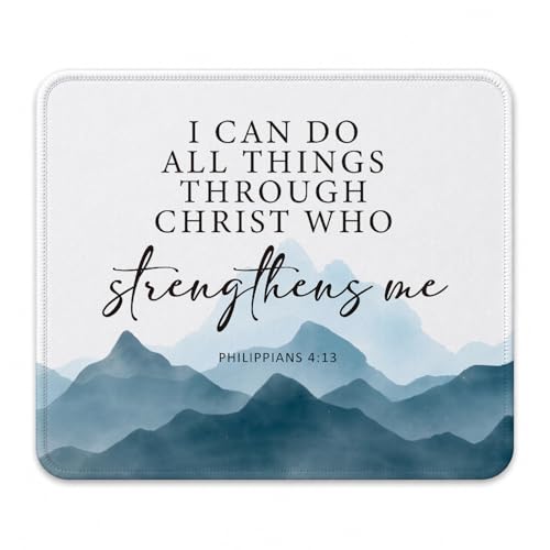 QIYUHOY Personalized Christian Bible Verses Mouse Pad, 9.5x7.9 Inch - color: I Can Do All Things