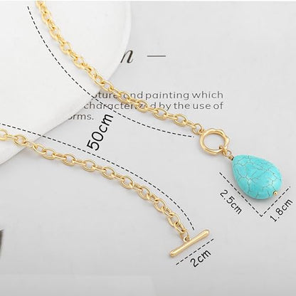 SOFYBJA Saint Benedict Necklace Drop 18K Gold Toggle Medallion Coin Cross Pendant Necklaces Religious Jewelry Catholic Gift for Women - color: teardrop