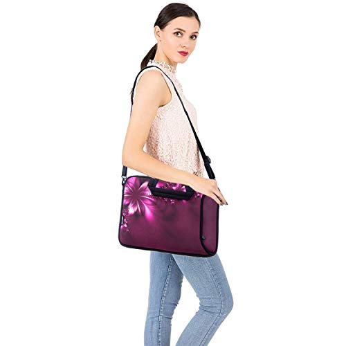 RICHEN 10 inches Messenger Bag Carrying Case Sleeve with Handle Accessory Pocket Fits 7 to 10-Inch Laptops/Notebook/ebooks/Kids tablet/Pad (7-10.2 inch, Flowers) - color: Flowers, size: 7-10.2 inch