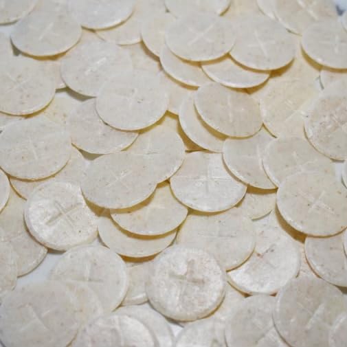 Whole Wheat Altar Bread, Communion Wafers for Mass, Catholic Church Supplies, 1 1/8 Inch, 500 count