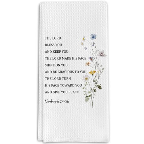 Christian Gifts Kitchen Towels, Bible Verse Numbers Decorative Towels for Bar Kitchen Bathroom - color: Numbers