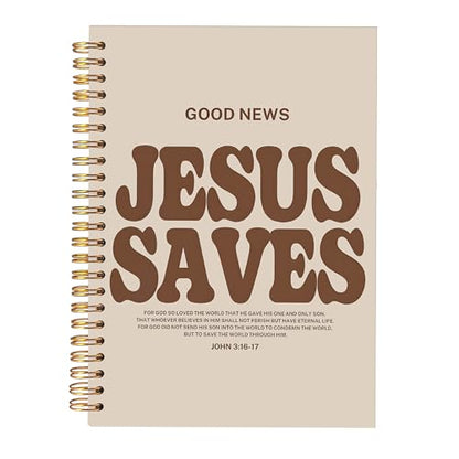 KAOWT Christian Christian Notebooks, Jesus Office Supplies for Desk Women, Prayer Journal for Woman Man, Bible Journaling Notebooks for Office School Supplies, 5.5x8.3 Inch - color: notbook bible-jesus saves