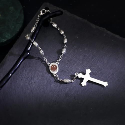 One Decade Catholic Rosary for Car or Truck Rearview Mirror, Auto Metal Beads Rosary, Auto Hanging Accessory Catholic Gifts for Men Women - size: 1 piece Metal