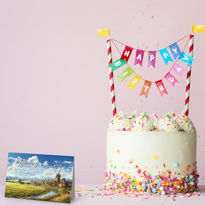 Geyoga 80 Set 4 x 6 Inch Religious Christian Birthday Cards Bulk