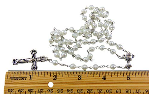 Westmon Works First Holy Communion Rosary Set with Bead Rosary in a Plastic Case