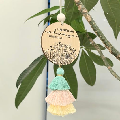 Christian Car Charm Cute Rear View Mirror Accessories for Women - color: Green